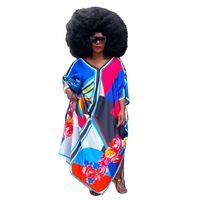 Women's Regular Dress Casual Elegant V Neck 3/4 Length Sleeve Color Block Maxi Long Dress Holiday Street main image 4