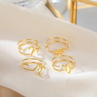 Sterling Silver Simple Style Constellation Plating Open Rings main image 4