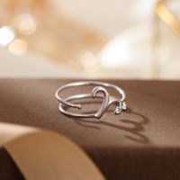 Sterling Silver Simple Style Constellation Plating Open Rings sku image 1
