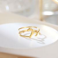 Sterling Silver Simple Style Constellation Plating Open Rings sku image 2