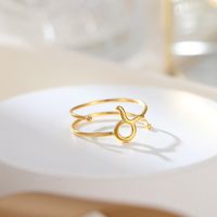 Sterling Silver Simple Style Constellation Plating Open Rings sku image 4
