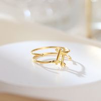 Sterling Silver Simple Style Constellation Plating Open Rings sku image 6