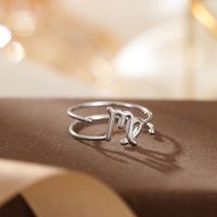 Sterling Silver Simple Style Constellation Plating Open Rings sku image 11
