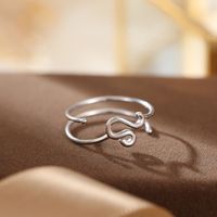 Sterling Silver Simple Style Constellation Plating Open Rings sku image 9