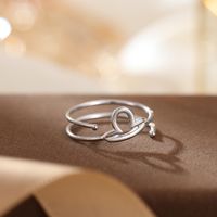 Sterling Silver Simple Style Constellation Plating Open Rings sku image 13