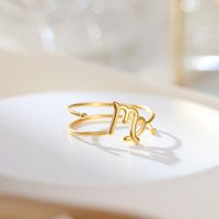Sterling Silver Simple Style Constellation Plating Open Rings sku image 12