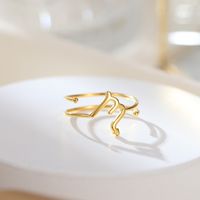 Sterling Silver Simple Style Constellation Plating Open Rings sku image 16