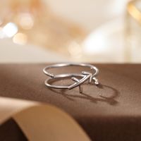 Sterling Silver Simple Style Constellation Plating Open Rings sku image 17