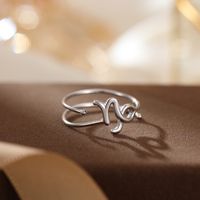 Sterling Silver Simple Style Constellation Plating Open Rings sku image 19
