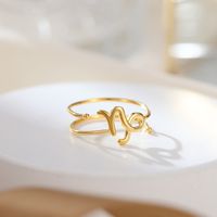 Sterling Silver Simple Style Constellation Plating Open Rings sku image 20