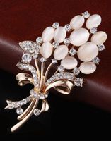 Elegant Flower Alloy Rhinestones Women's Brooches main image 3