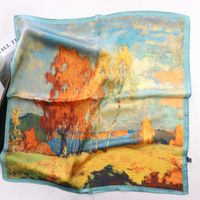 Women's Pastoral Scenery Polyester Silk Scarf main image 6