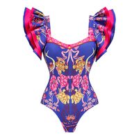 Women's Hawaiian Lady Modern Style Printing Ditsy Floral 2 Pieces Set One Piece Swimwear main image 2