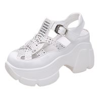 Women's Preppy Style Solid Color Round Toe Roman Sandals sku image 7