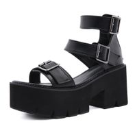 Women's Casual Solid Color Round Toe Fashion Sandals sku image 3