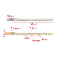 10 PCS/Package Stainless Steel Solid Color Extension Chain main image 2