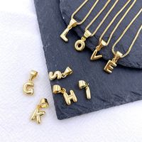 1 Piece 5mm*15mm Copper Gold Plated Letter Polished Pendant main image 2