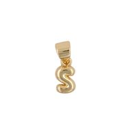 1 Piece 5mm*15mm Copper Gold Plated Letter Polished Pendant sku image 19