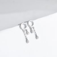 1 Pair IG Style Water Droplets Copper Zircon Drop Earrings main image 5