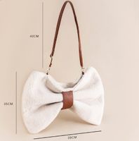 Women's Medium Canvas Bow Knot Streetwear Zipper Crossbody Bag sku image 4