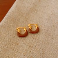 1 Pair Elegant Simple Style Geometric Plating Tiger Eye Drop Earrings Ear Studs sku image 21