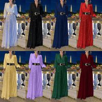 Women's Holiday Banquet Family Gathering Vintage Style Solid Color Full Length Jumpsuits main image 1