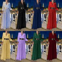 Women's Holiday Banquet Family Gathering Vintage Style Solid Color Full Length Jumpsuits main image 6