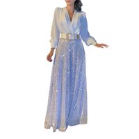 Women's Holiday Banquet Family Gathering Vintage Style Solid Color Full Length Jumpsuits main image 3
