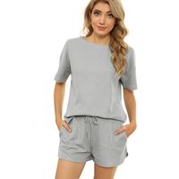 Daily Women's Streetwear Solid Color Cotton Blend Polyester Shorts Sets Shorts Sets main image 3