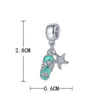 1 Pieza Aleación Diamantes De Imitación Zapatillas Estrella De Mar Colgante main image 2