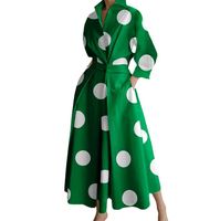 Women's Regular Dress Elegant V Neck Nine Points Sleeve Round Dots Maxi Long Dress Daily main image 5