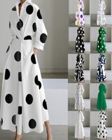Women's Regular Dress Elegant V Neck Nine Points Sleeve Round Dots Maxi Long Dress Daily main image 6