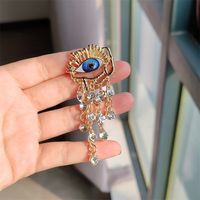 Elegant Retro Devil's Eye Alloy Plating Zircon Unisex Brooches sku image 1