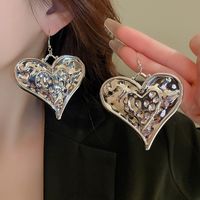 Exaggerated Simple Style Heart Shape Alloy Plating Women's Earrings Necklace main image 5