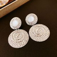 1 Pair Exaggerated Simple Style Geometric Plating Alloy Resin Drop Earrings sku image 2