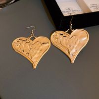 Exaggerated Simple Style Heart Shape Alloy Plating Women's Earrings Necklace sku image 1