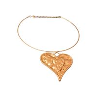 Exaggerated Simple Style Heart Shape Alloy Plating Women's Earrings Necklace main image 3