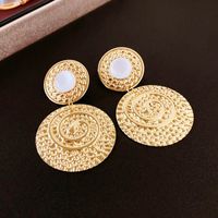1 Pair Exaggerated Simple Style Geometric Plating Alloy Resin Drop Earrings sku image 1