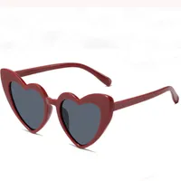 Elegant Heart Shape UV400 Special-Shaped Mirror Clubmaster Full Frame Women's Sunglasses sku image 7