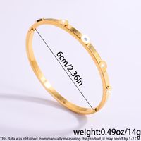 Vintage Style Round 304 Stainless Steel 18K Gold Plated Bangle In Bulk main image 3