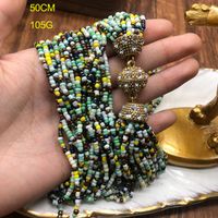 Vintage Style Color Block Seed Bead Beaded Women's Necklace main image 4