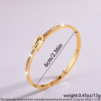 Hip-Hop Geometric Solid Color 304 Stainless Steel 18K Gold Plated Bangle In Bulk main image 2