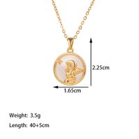304 Stainless Steel 18K Gold Plated Glam Simple Style Commute Inlay Tower Heart Shape Flower Acrylic Artificial Rhinestones Pendant Necklace sku image 6