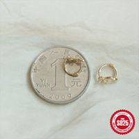 1 Pair Simple Style Geometric Solid Color Plating Sterling Silver Hoop Earrings sku image 1