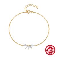 Plata Esterlina Estilo Simple Geométrico Enchapado Embutido Circón Pulsera sku image 1