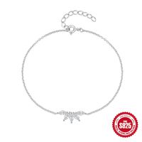 Plata Esterlina Estilo Simple Geométrico Enchapado Embutido Circón Pulsera sku image 2