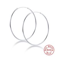 1 Paar Einfacher Stil Einfarbig Sterling Silber Ohrringe sku image 2