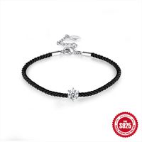 Simple Style Geometric Sterling Silver Rope Plating Inlay Zircon Women's Bracelets 1 Piece main image 5