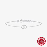 Sterling Silver IG Style Simple Style Circle Plating Bracelets main image 6