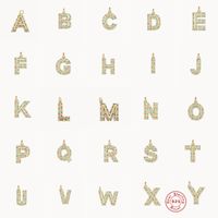 Sterling Silver Vintage Style Letter Zircon main image 1
